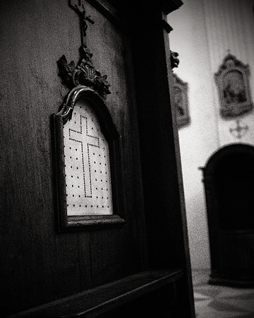 Church Interion with Confessional, Cagliari Sardina